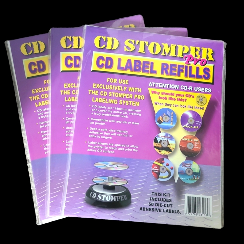 CD Stomper Pro CD Label Refills set of 3